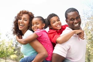 Family smiling